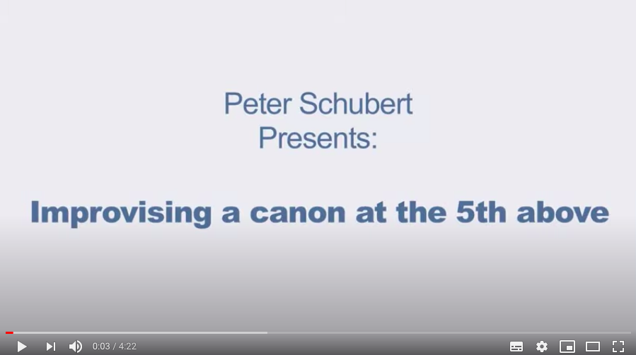 Improvising Canons with Peter Schubert