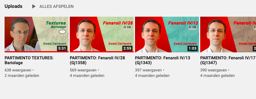 Ewald Demeyere YouTube Channel | Partimento