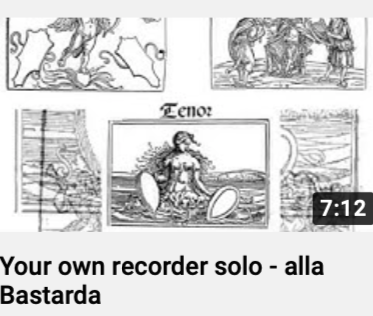 Your own recorder solo – alla Bastarda