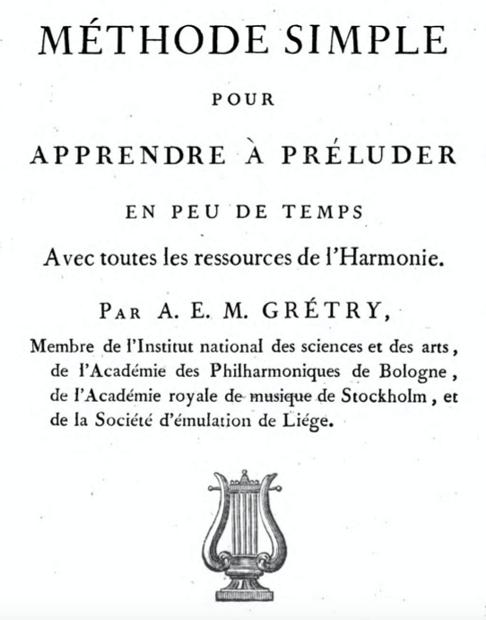 Méthode simple pour apprendre à préluder en peu de temps avec toutes ressources de l’harmonie