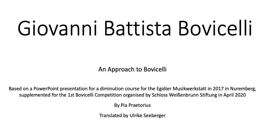 An Approach to Bovicelli