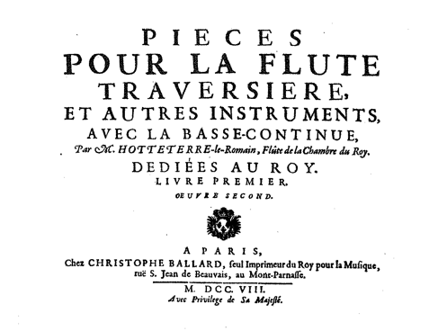 Premier livre de pièces pour la flute Op. 2 – Ornament table